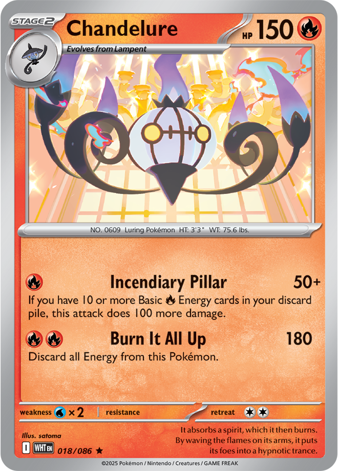 Chandelure 018/086 - Holo - White Flare