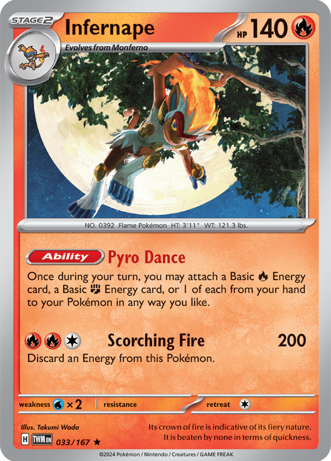 Infernape 033/167 - Holo - Twilight Masquerade - Rare