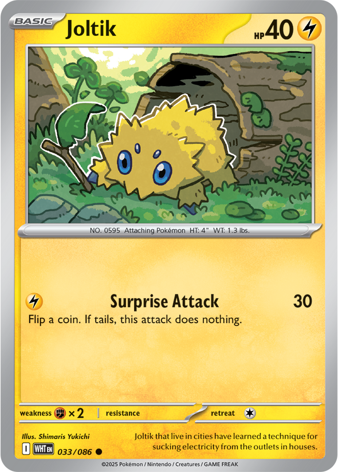 Joltik 033/086 - Reverse Holo - White Flare