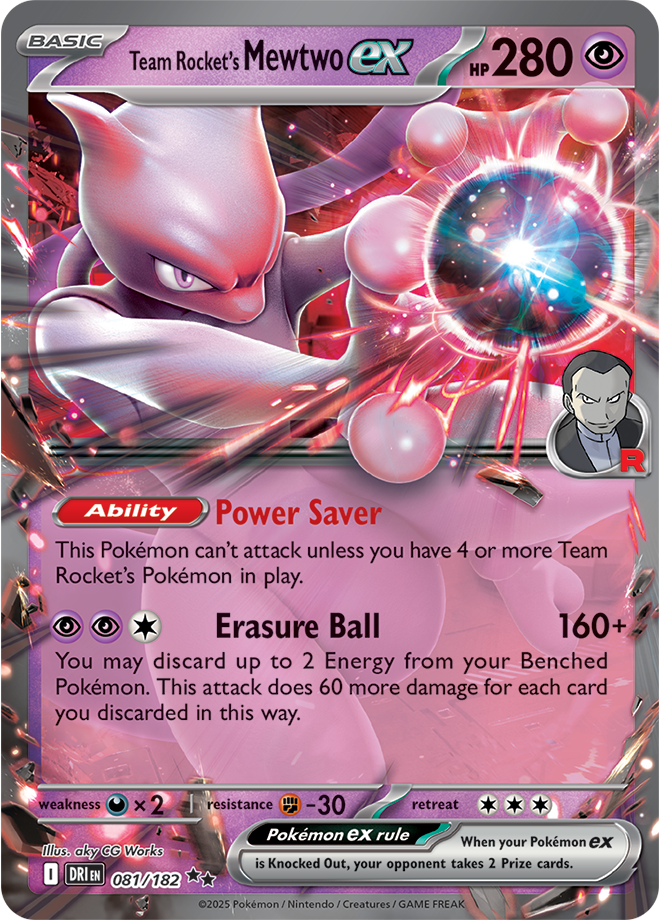 Team Rocket's Mewtwo Ex 081/182 - Holo - Destined Rivals