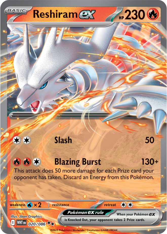 Reshiram EX 020/086 - White Flare - English