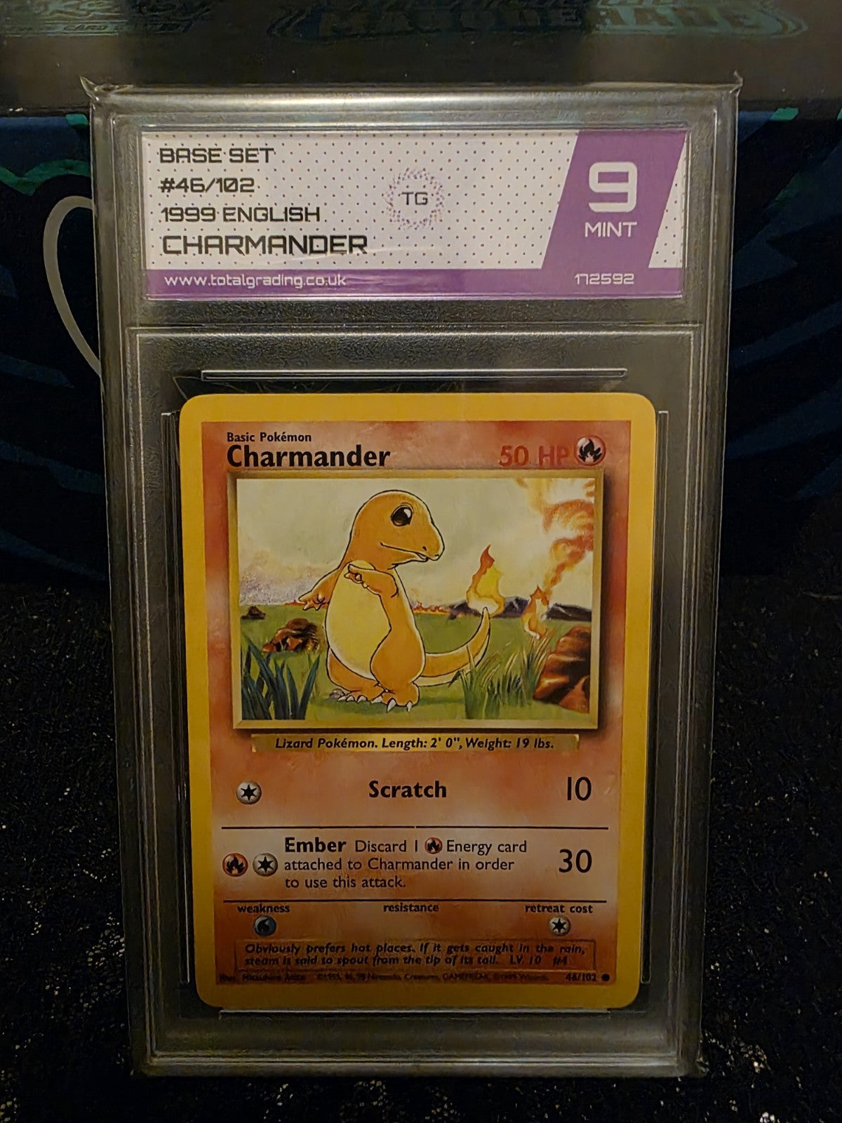 Charmander - 46/102 - Base Set - TotalGrading 9 slab