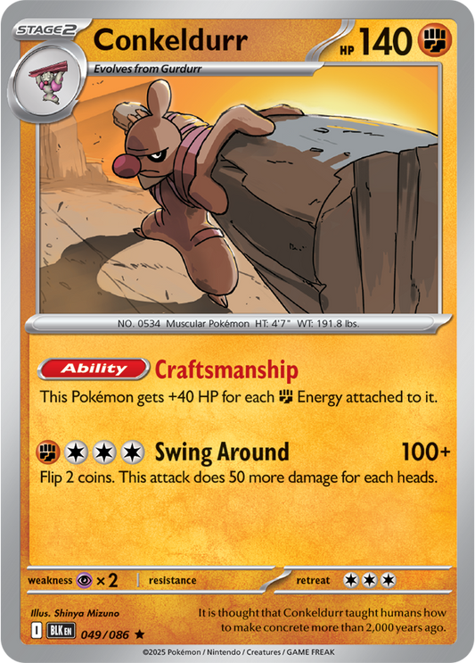 Conkeldurr 049/086 - Black Bolt - Holo