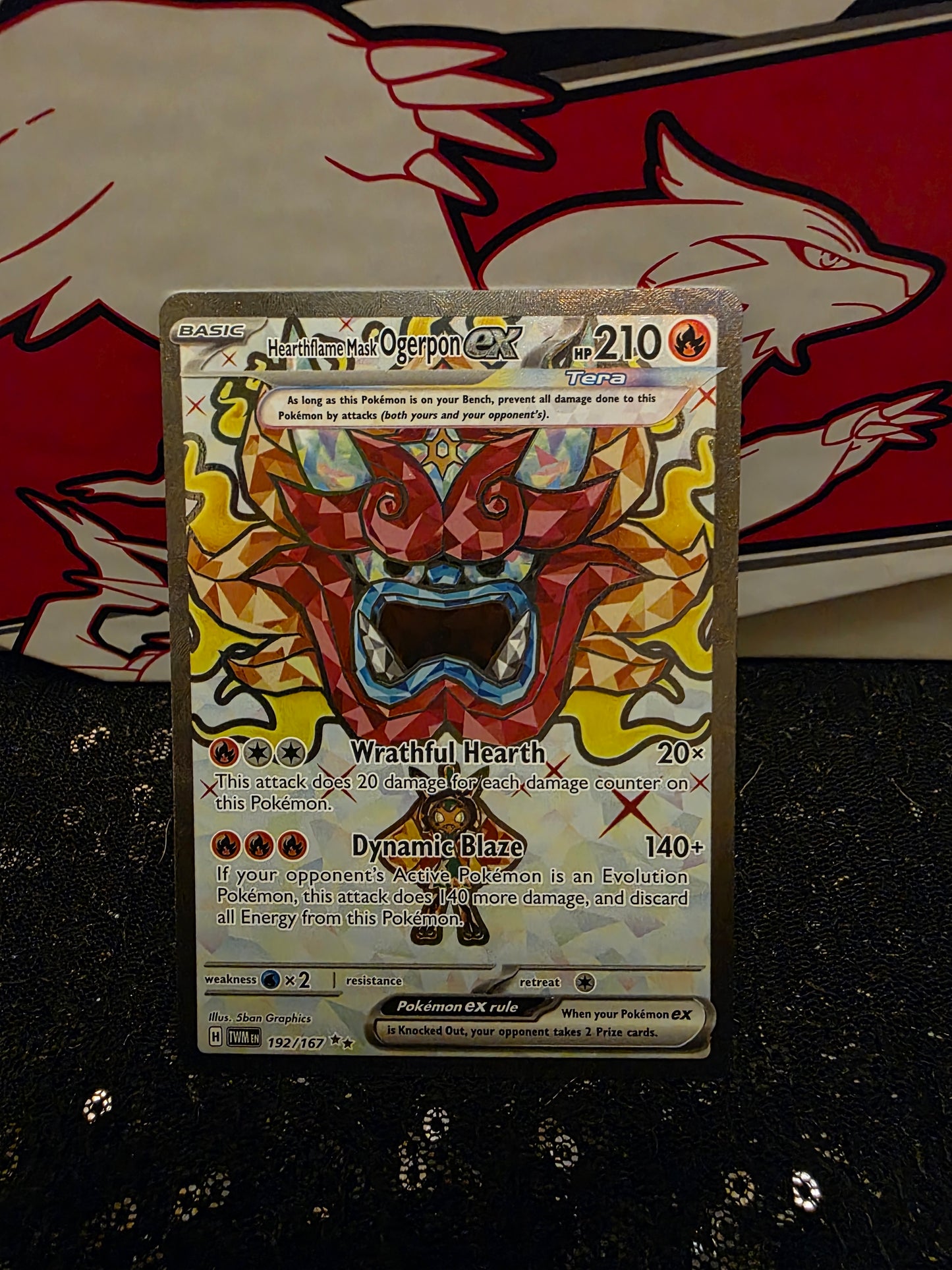 Hearthflame Mask Ogerpon EX 192/167 - Full Art - Twilight Masquerade
