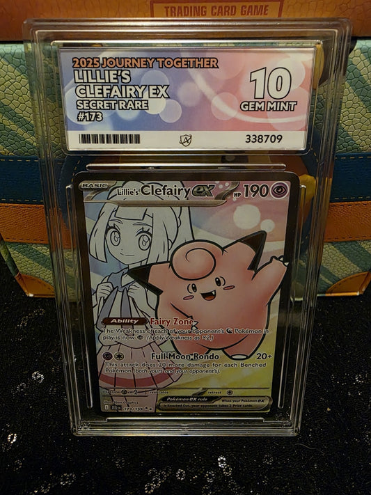 Lillie's Clefairy EX 173/159 Graded ACE 10 Gem Mint SR Pokemon Journey Together