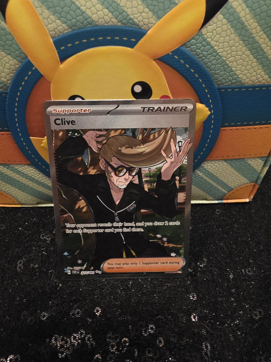 Clive 227/091 Holo Ultra Rare S & V Paldean Fates Pokemon Card