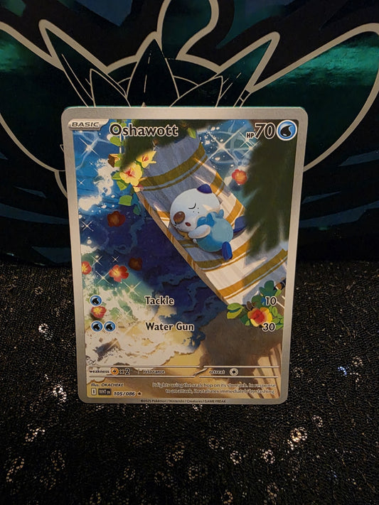 Oshawott 105/086 Illustration Rare White Flare Pokemon TCG